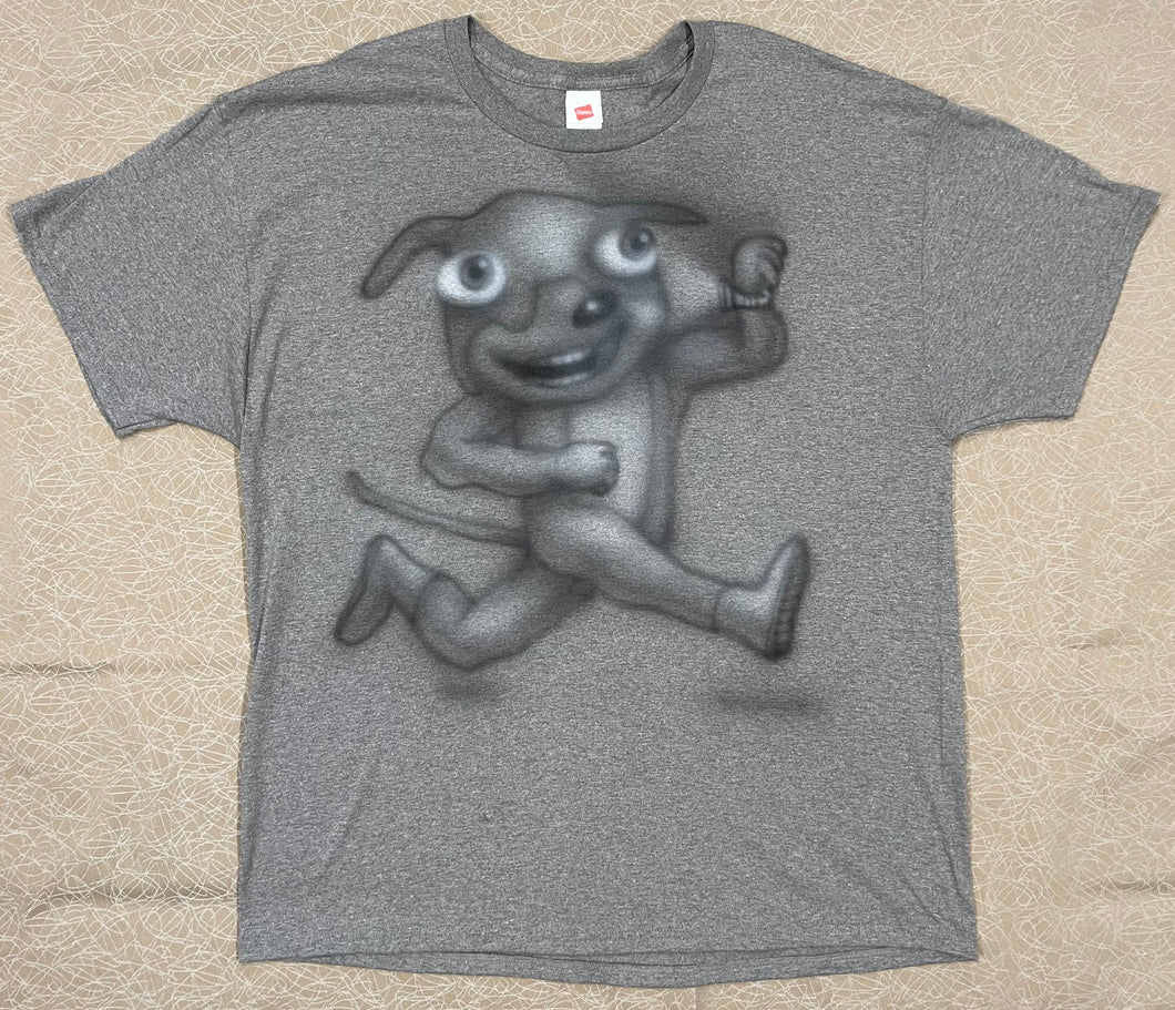 Grey airbrushed short sleeve t-shirt (size: XL)